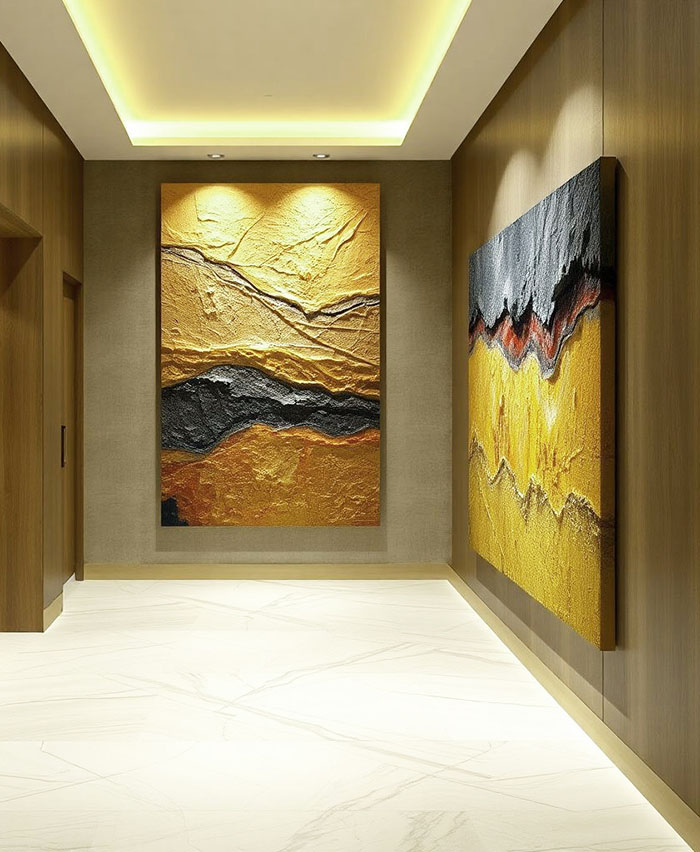 Trang trí tường bằng tranh trườu tượng